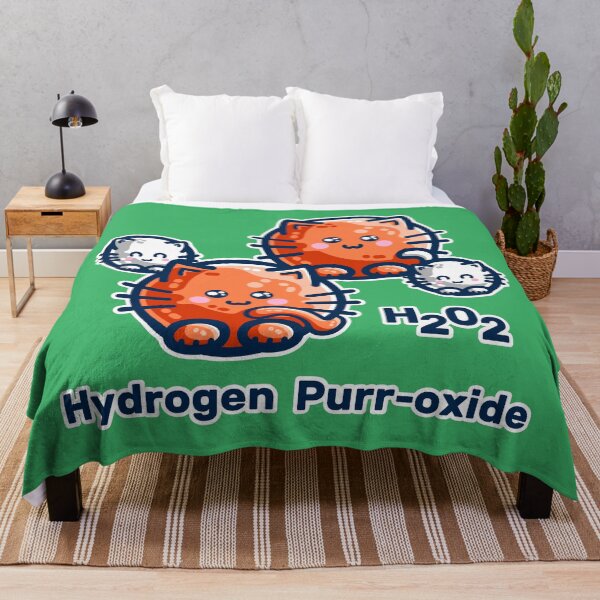 Item preview, Hydrogen Purr-oxide Cat Chemistry Pun designed and sold by Flaming Imp.