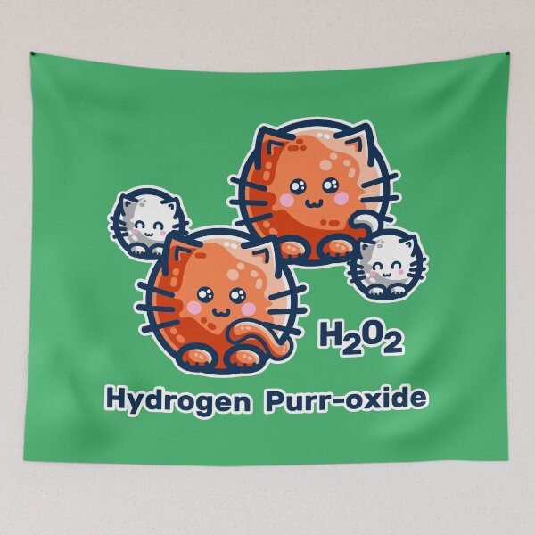 Item preview, Hydrogen Purr-oxide Cat Chemistry Pun designed and sold by Flaming Imp.