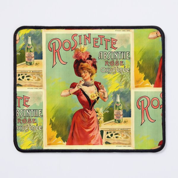 Item preview, Vintage Art Nouveau Poster | Rosinette Absinthe Rose Oxygénée | Elegant Belle Époque Style & Sophisticated Design designed and sold by artofuniverse.