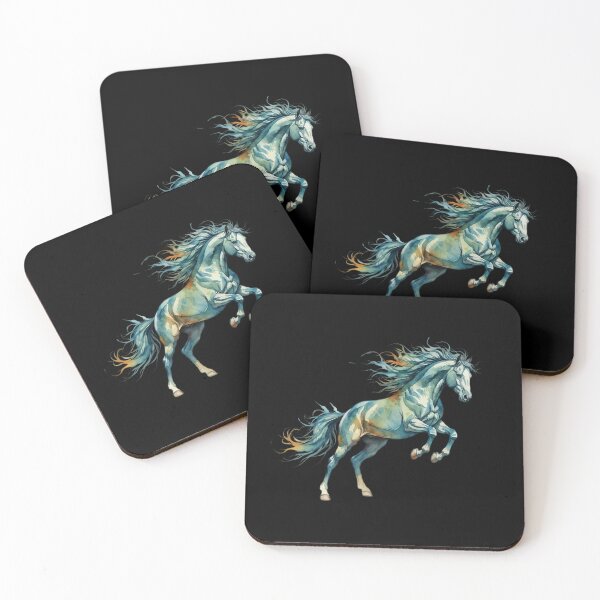 Item preview, Wild Horse Watercolor Blue Silhouette Gift For Him Her Horse Lovers Symbol Of The New Year 2026 designed and sold by FunnySunny T-Shirts.