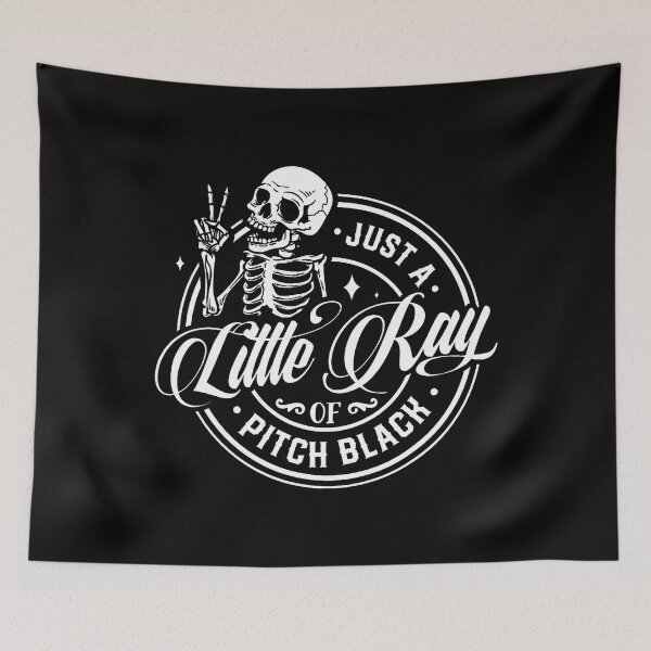Item preview, Just A Little Ray Of Pitch Black Funny Goth Skeleton Skull designed and sold by LauraLydiaa.