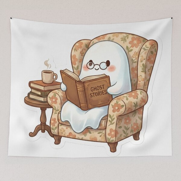 Item preview, Cozy Ghost Reading Bookish designed and sold by StickyGuys.