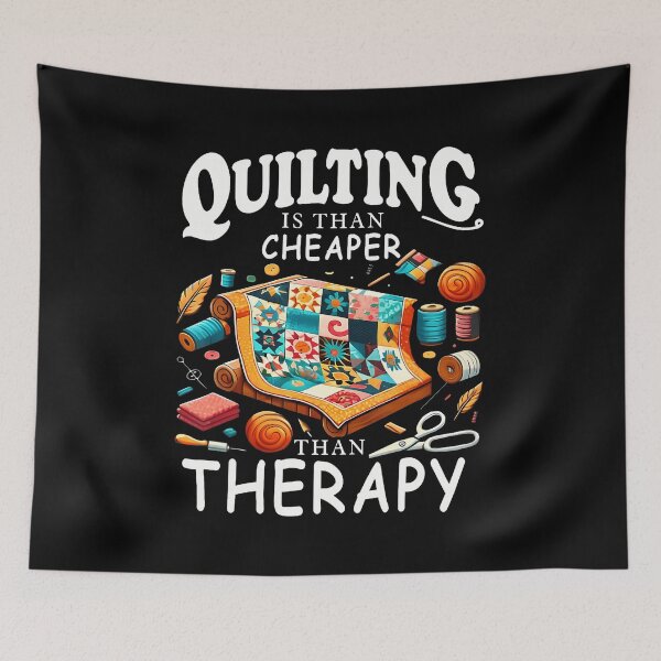 Item preview, Quilting Is My Therapy Funny Sewing For designed and sold by JoannMinndy.