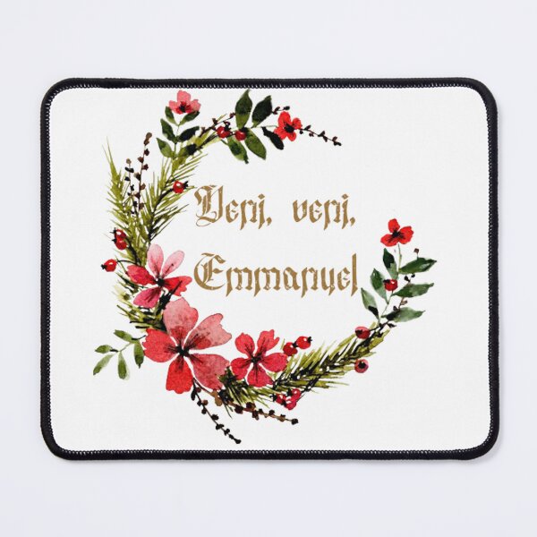 Item preview, Veni, veni, Emmanuel. Christmas wreath with a sacred message. designed and sold by WatercolourLily.