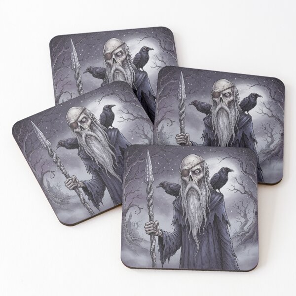 Item preview, Odin the Allfather Ancient Norse God Gothic style illustration designed and sold by Vintage Designs +.