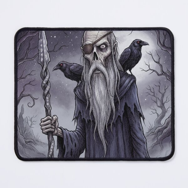 Item preview, Odin the Allfather Ancient Norse God Gothic style illustration designed and sold by Vintage Designs +.