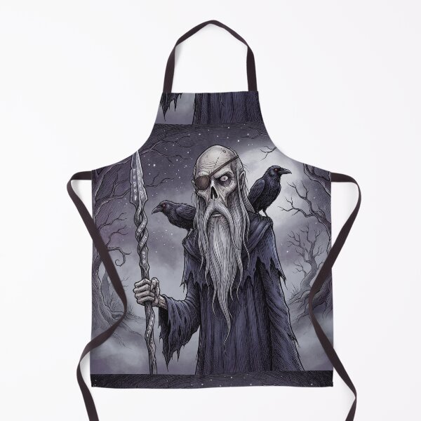 Item preview, Odin the Allfather Ancient Norse God Gothic style illustration designed and sold by Vintage Designs +.