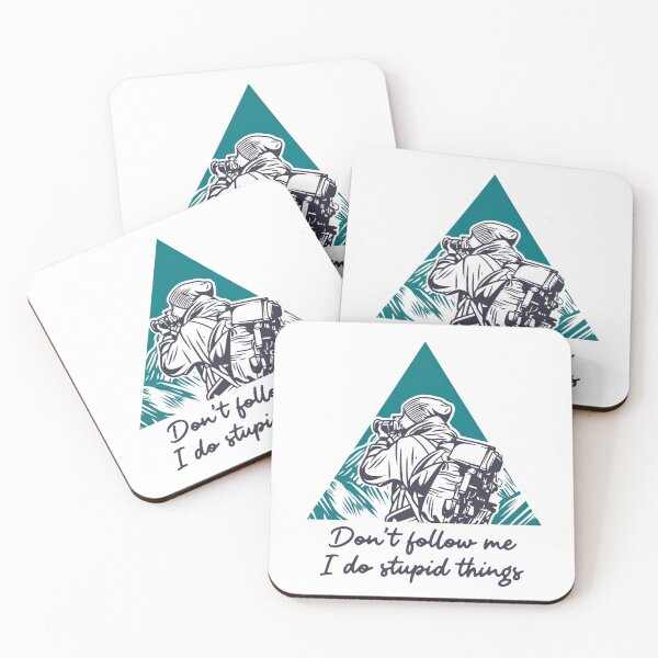 Item preview, Don't Follow Me I Do Stupid Things Funny Photographer Taking Photos in Mountains designed and sold by HumansStuck12.