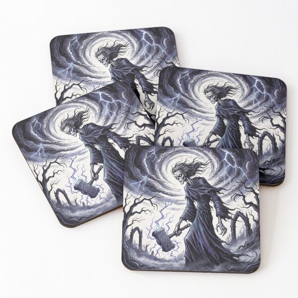 Item preview, Thor god of Thunder Ancient Norse God Gothic style illustration designed and sold by Vintage Designs +.