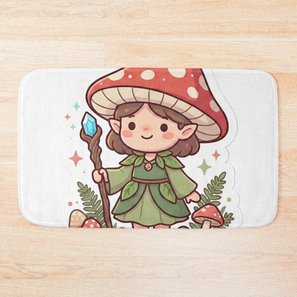 Item preview, Kawaii Mushroom Witch Cottagecore designed and sold by StickyGuys.