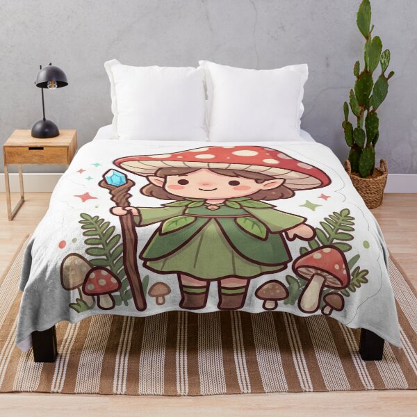 Item preview, Kawaii Mushroom Witch Cottagecore designed and sold by StickyGuys.
