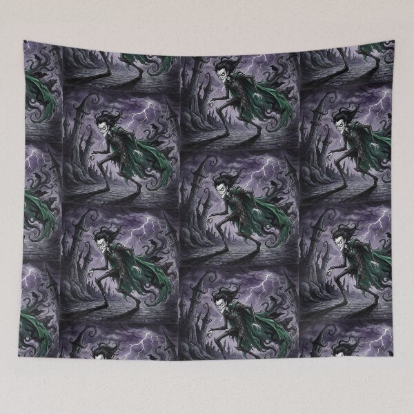 Item preview, Loki the Trickster Ancient Norse God Gothic style illustration designed and sold by Vintage Designs +.