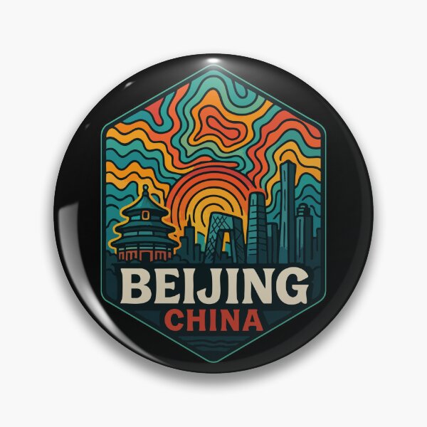 Item preview, Beijing China Trippy Retro Travel designed and sold by TomFrontierArt.
