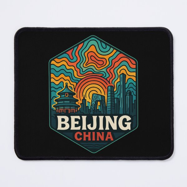 Item preview, Beijing China Trippy Retro Travel designed and sold by TomFrontierArt.