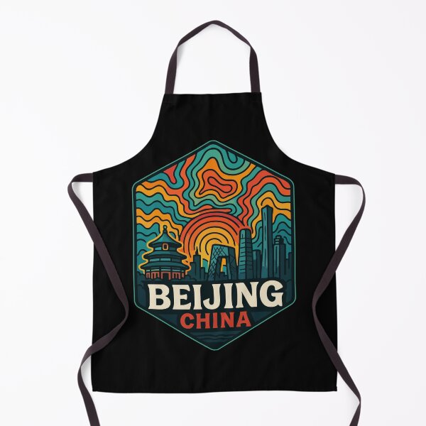 Item preview, Beijing China Trippy Retro Travel designed and sold by TomFrontierArt.