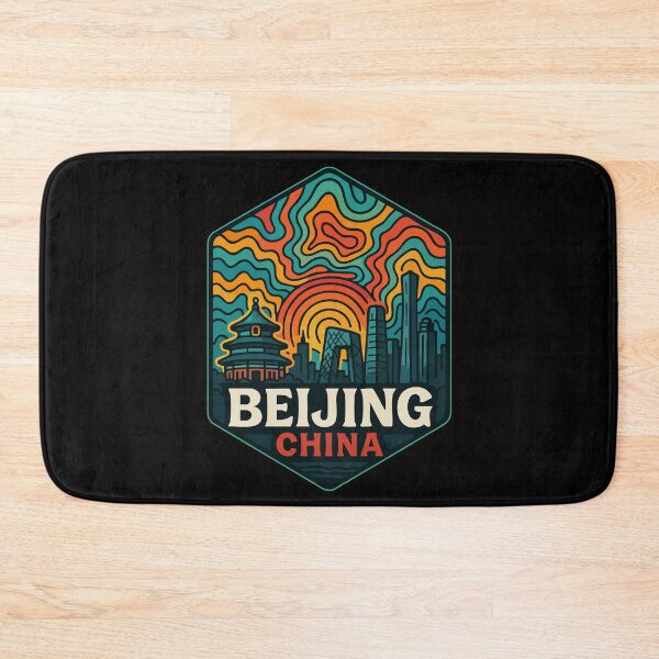 Item preview, Beijing China Trippy Retro Travel designed and sold by TomFrontierArt.