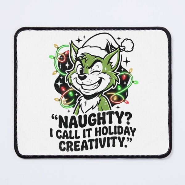 Item preview, “Funny Green Christmas Mischief Tee – NAUGHTY HOLIDAY CREATIVITY”. Ai generated. designed and sold by GreaterVibePOD.