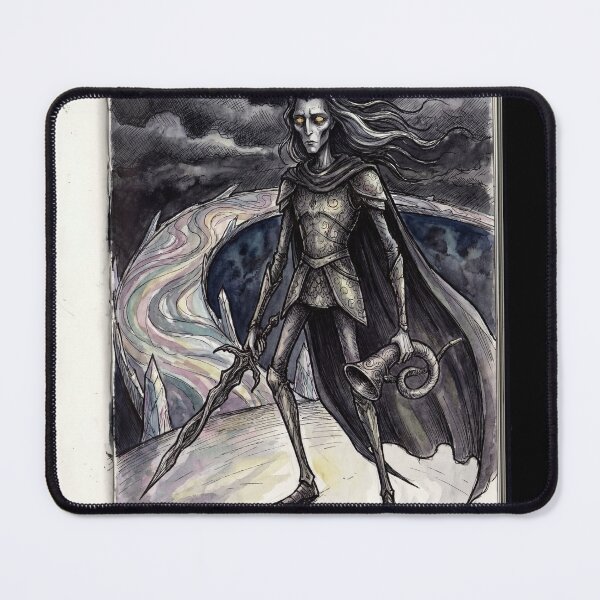Item preview, Heimdall Bifrost Sentinel Ancient Norse God Gothic style illustration designed and sold by Vintage Designs +.