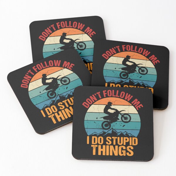 Item preview, Don't Follow Me I Do Stupid Things Mountain Bike Skiing Mashup designed and sold by HumansStuck12.