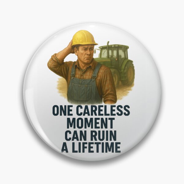 Item preview, One Careless Moment Can Ruin a Lifetime – Farming Safety Awareness Design for Farmers & Ranchers designed and sold by Badegi Tradings.