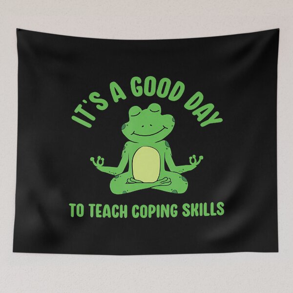 Item preview, It's A Good Day To Teach Coping Skills School Counselor Frog designed and sold by GeorgeneCharlo.