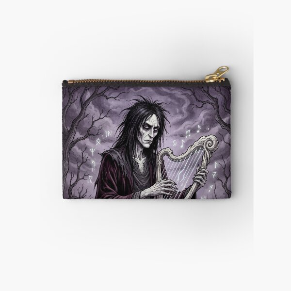 Item preview, Bragi the Harpist Ancient Norse God Gothic style illustration designed and sold by Vintage Designs +.
