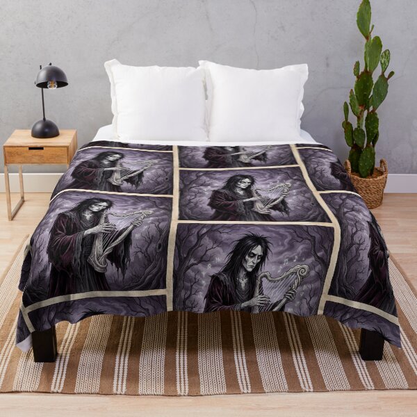 Item preview, Bragi the Harpist Ancient Norse God Gothic style illustration designed and sold by Vintage Designs +.