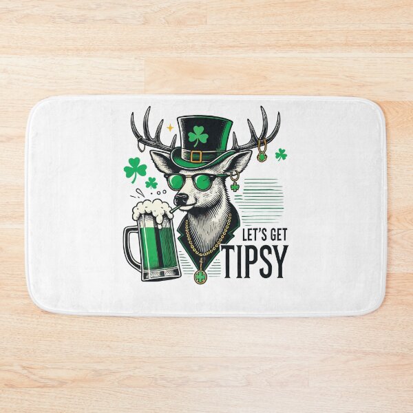 Item preview, Let's Get Tipsy St. Patrick's Day Deer designed and sold by LuminOrb.