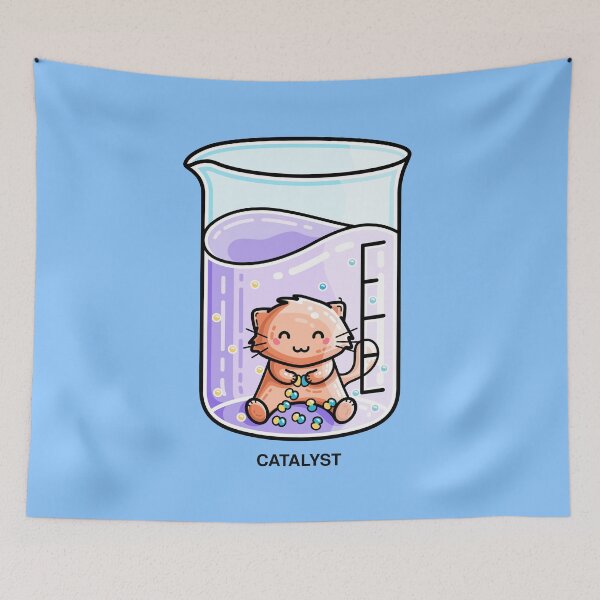 Item preview, Catalyst Cute Chemistry Cat Pun designed and sold by Flaming Imp.