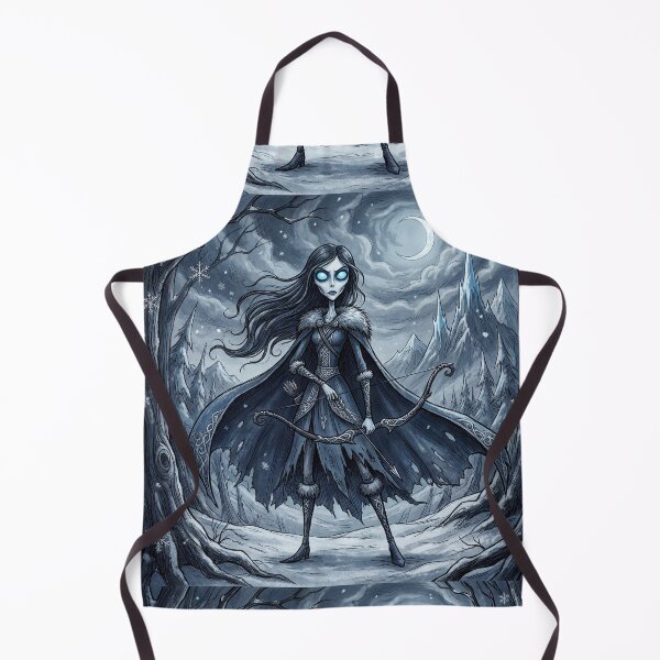 Item preview, Skadi Gothic Winter Huntress Ancient Norse God Gothic style illustration designed and sold by Vintage Designs +.