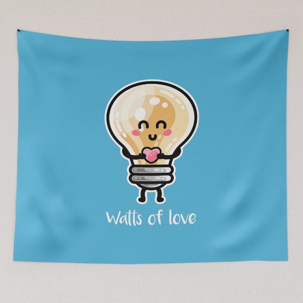 Item preview, Cute Watts Of Love Pun designed and sold by Flaming Imp.