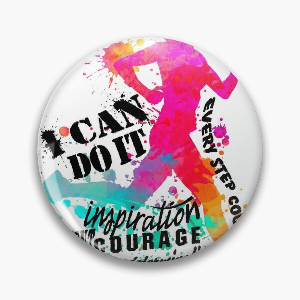 Item preview, I Can Do It – Vibrant Watercolor Running Motivation designed and sold by RunnerVibeVault.