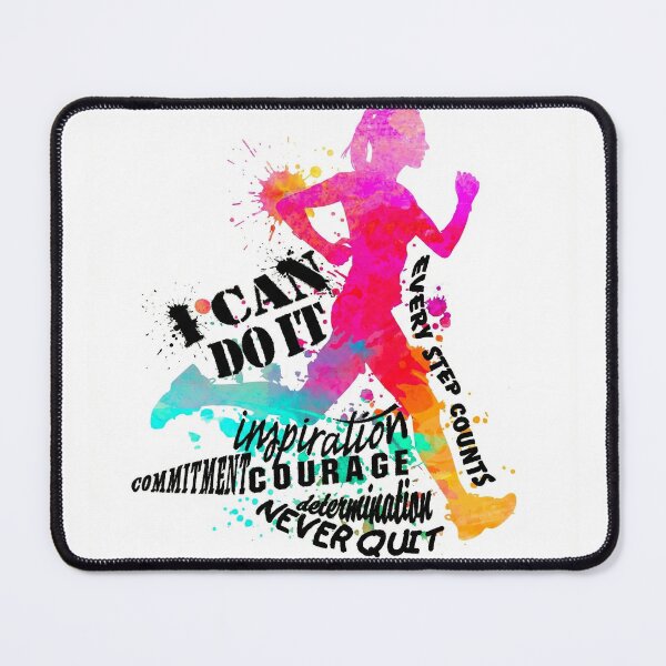 Item preview, I Can Do It – Vibrant Watercolor Running Motivation designed and sold by RunnerVibeVault.