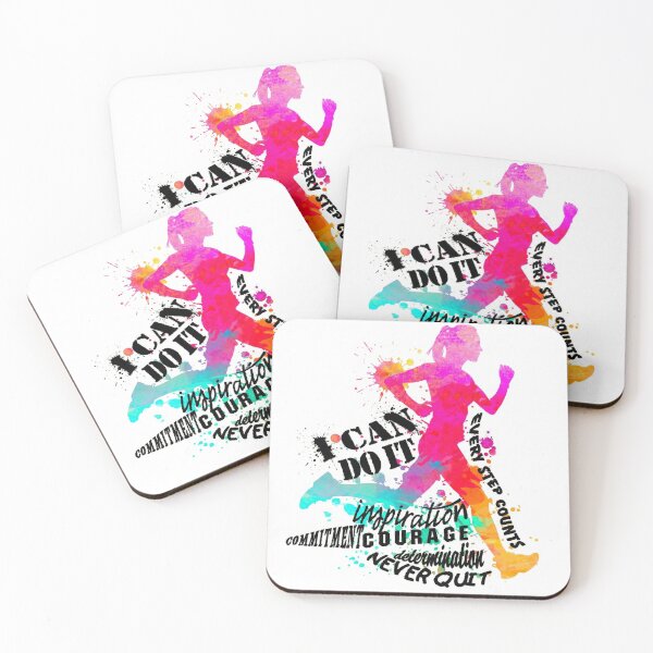 Item preview, I Can Do It – Vibrant Watercolor Running Motivation designed and sold by RunnerVibeVault.