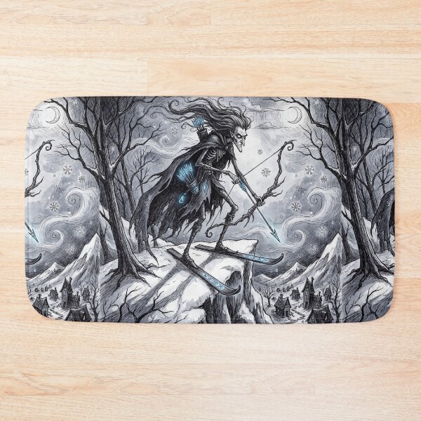 Item preview, Ullr Gothic Winter Deity Ancient Norse God Gothic style illustration designed and sold by Vintage Designs +.
