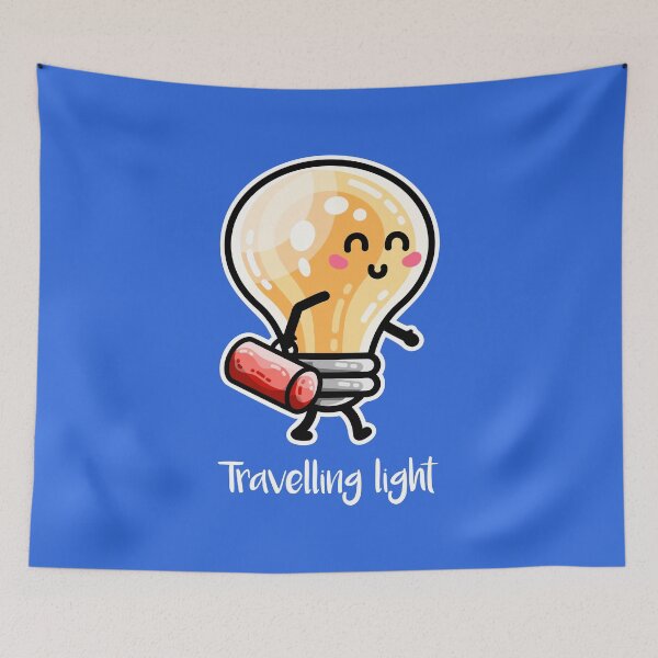 Item preview, Kawaii Cute Travelling Light Pun designed and sold by Flaming Imp.