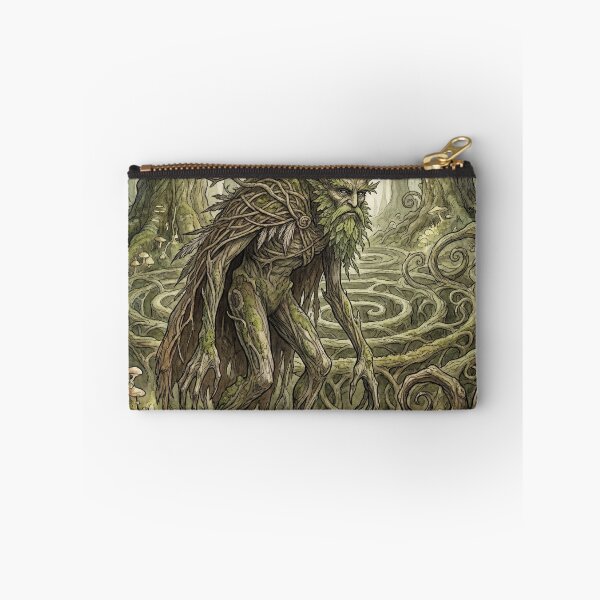 Item preview, Greenman Grove Warden creature of folklore watercolor artwork illustration designed and sold by Vintage Designs +.