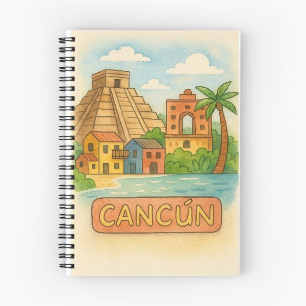 Item preview, Dreamy Cancún Cityscape with Mayan Glow designed and sold by MIArt Studio.