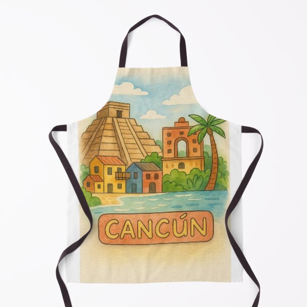 Item preview, Dreamy Cancún Cityscape with Mayan Glow designed and sold by MIArt Studio.