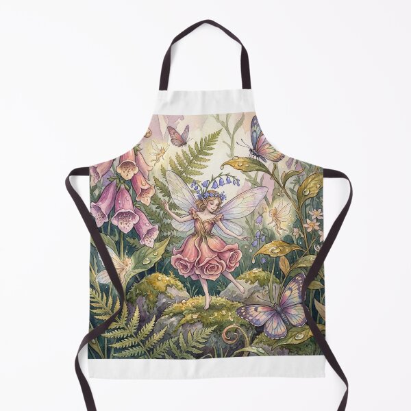 Item preview, Rose Fairy Dance creature of folklore watercolor artwork illustration designed and sold by Vintage Designs +.