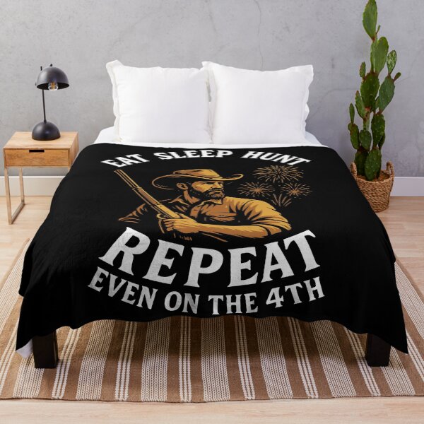 Item preview, Eat Sleep Hunt Repeat Even On The 4th designed and sold by LuminOrb.