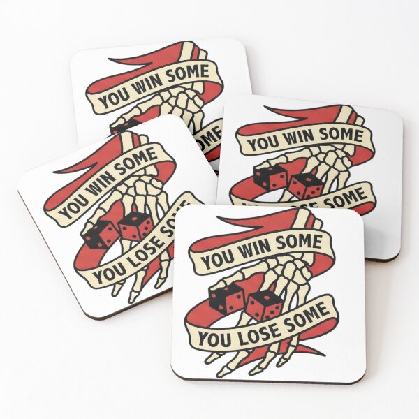 Item preview, You Win Some You Lose Some - Traditional Tattoo Skeleton & Dice designed and sold by AMICO77.
