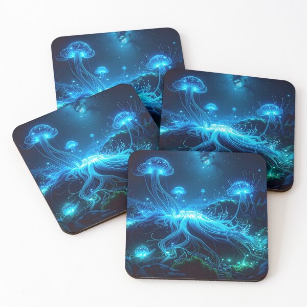 Item preview,  Bioluminescent Mushrooms designed and sold by TheRandomverse.