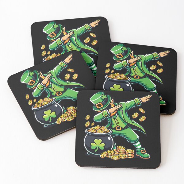 Item preview, Dabbing Leprechaun with Shamrock Pot Gold designed and sold by LuminOrb.