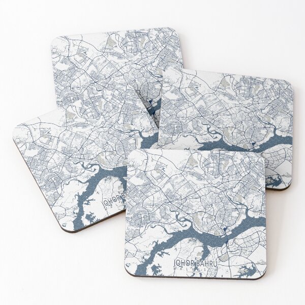 Item preview, Johor Bahru City Map of Malaysia - Coastal designed and sold by deMAP.