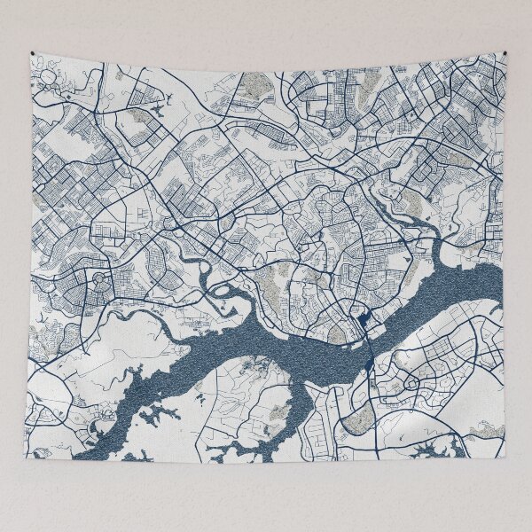 Item preview, Johor Bahru City Map of Malaysia - Coastal designed and sold by deMAP.