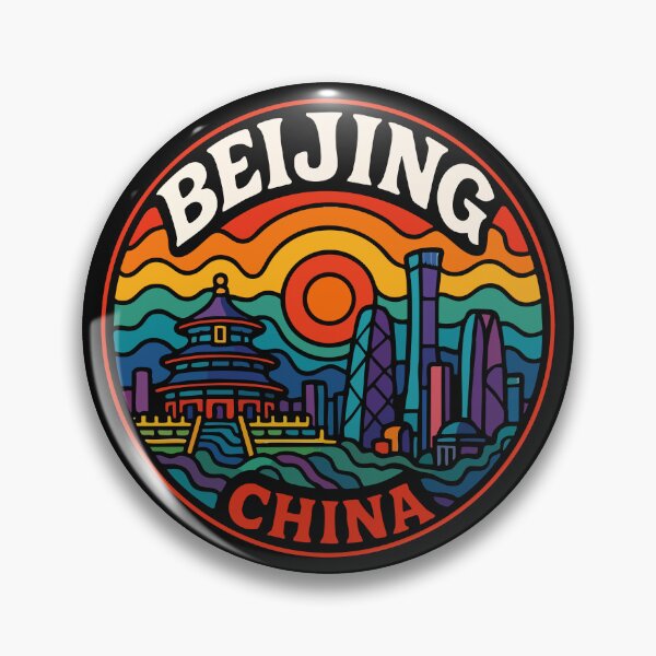 Item preview, Beijing China Trippy Art Retro Travel designed and sold by TomFrontierArt.