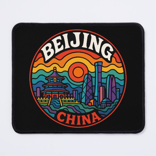 Item preview, Beijing China Trippy Art Retro Travel designed and sold by TomFrontierArt.