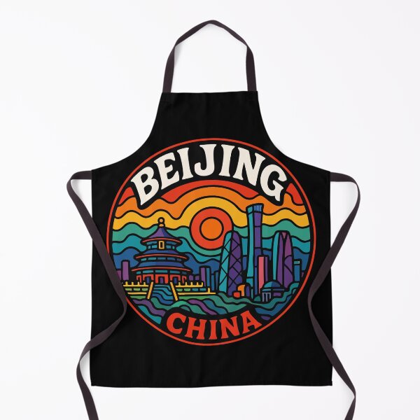 Item preview, Beijing China Trippy Art Retro Travel designed and sold by TomFrontierArt.