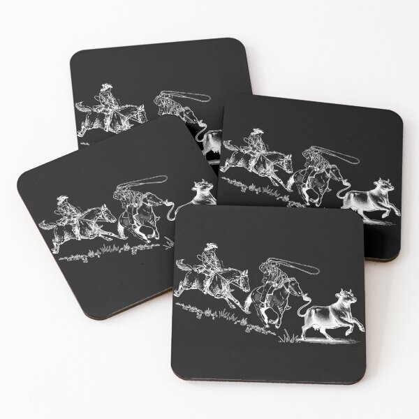Item preview, Western Cowboy Roping Scene – Vintage Cattle Chase Illustration #1 designed and sold by tarzbol.